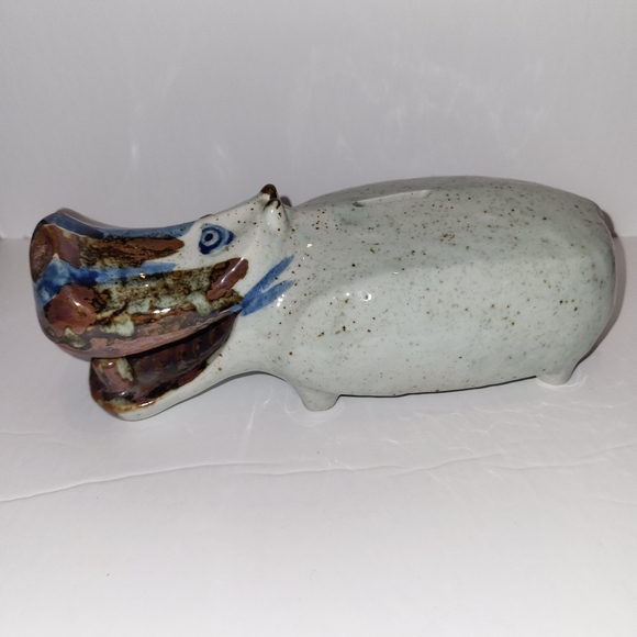 Vintage Otigari Ceramic Hippo Bank - Picture 1 of 10